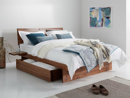 Dudi Furniture Preyas Solid Sheesham wood Storage King Size Bed