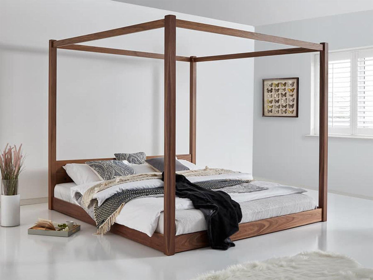 Dudi Furniture Preyas Solid Sheesham Wood Four-Poster Bed