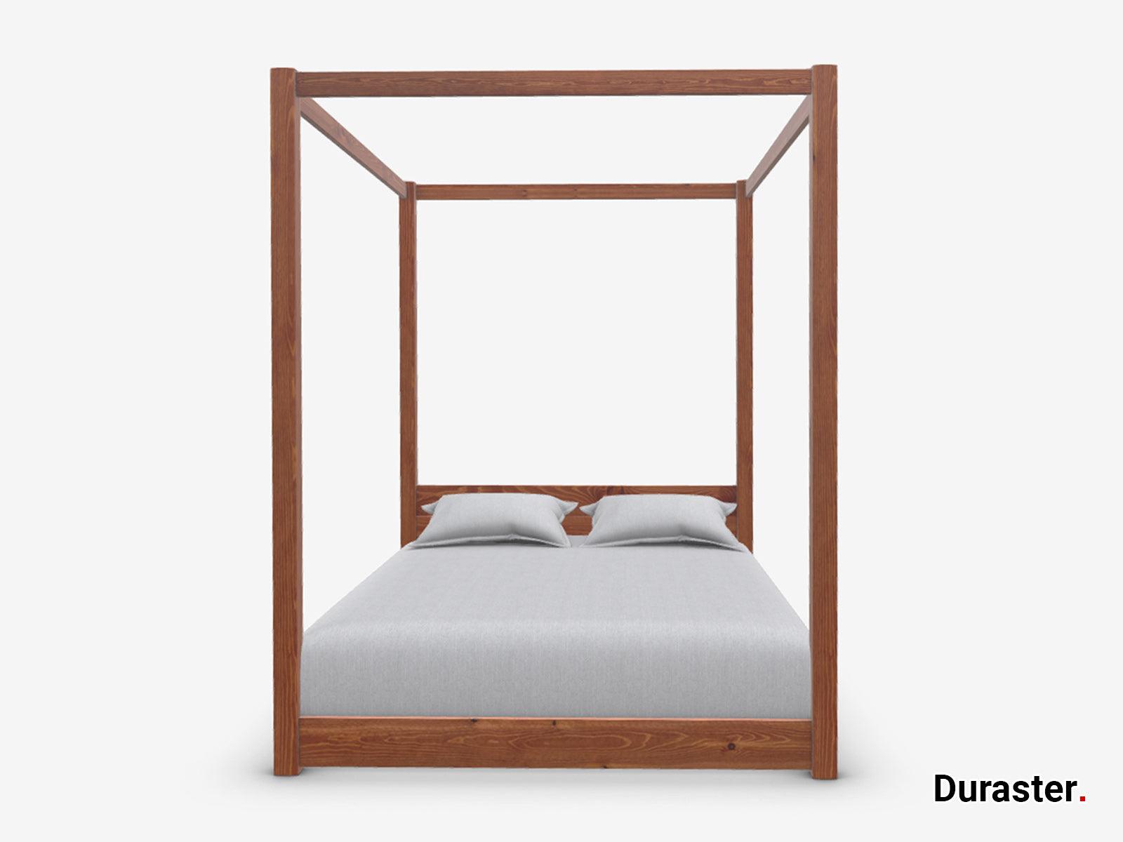Dudi Furniture Preyas Solid Sheesham Wood Four-Poster Bed