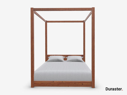 Dudi Furniture Preyas Solid Sheesham Wood Four-Poster King Size Bed
