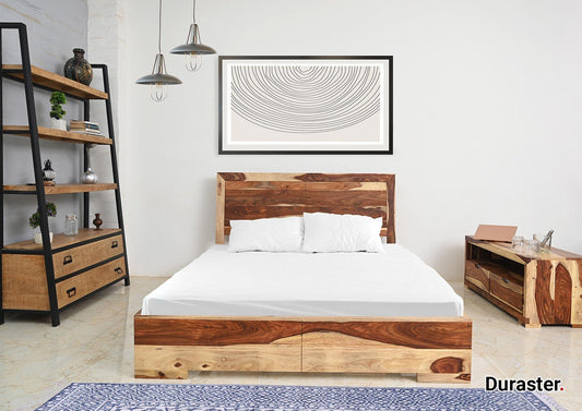 Dudi Furniture Raygoor Sheesham Wood King Size Bed