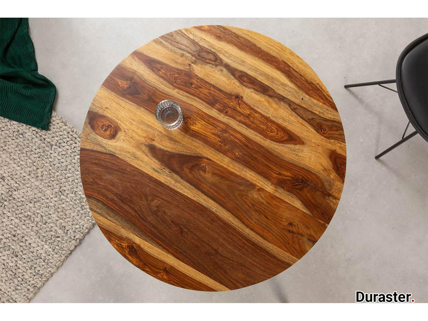 Dudi Furniture Torpedo Sheesham Wood Round Dining Table