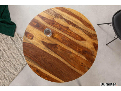 Dudi Furniture Torpedo Sheesham Wood Round Dining Table