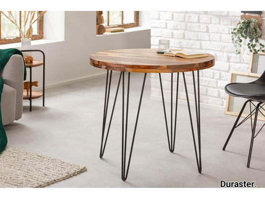 Dudi Furniture Torpedo Sheesham Wood Round Dining Table
