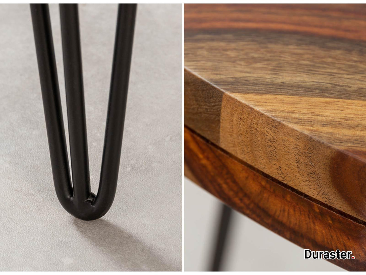 Dudi Furniture Torpedo Sheesham Wood Round Dining Table