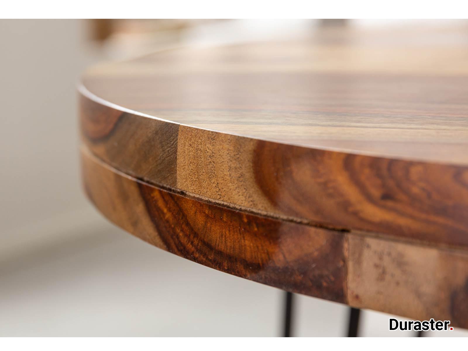 Dudi Furniture Torpedo Sheesham Wood Round Dining Table