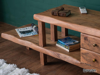 Dudi Furniture Hawkin Solid Wood Modern TV Unit