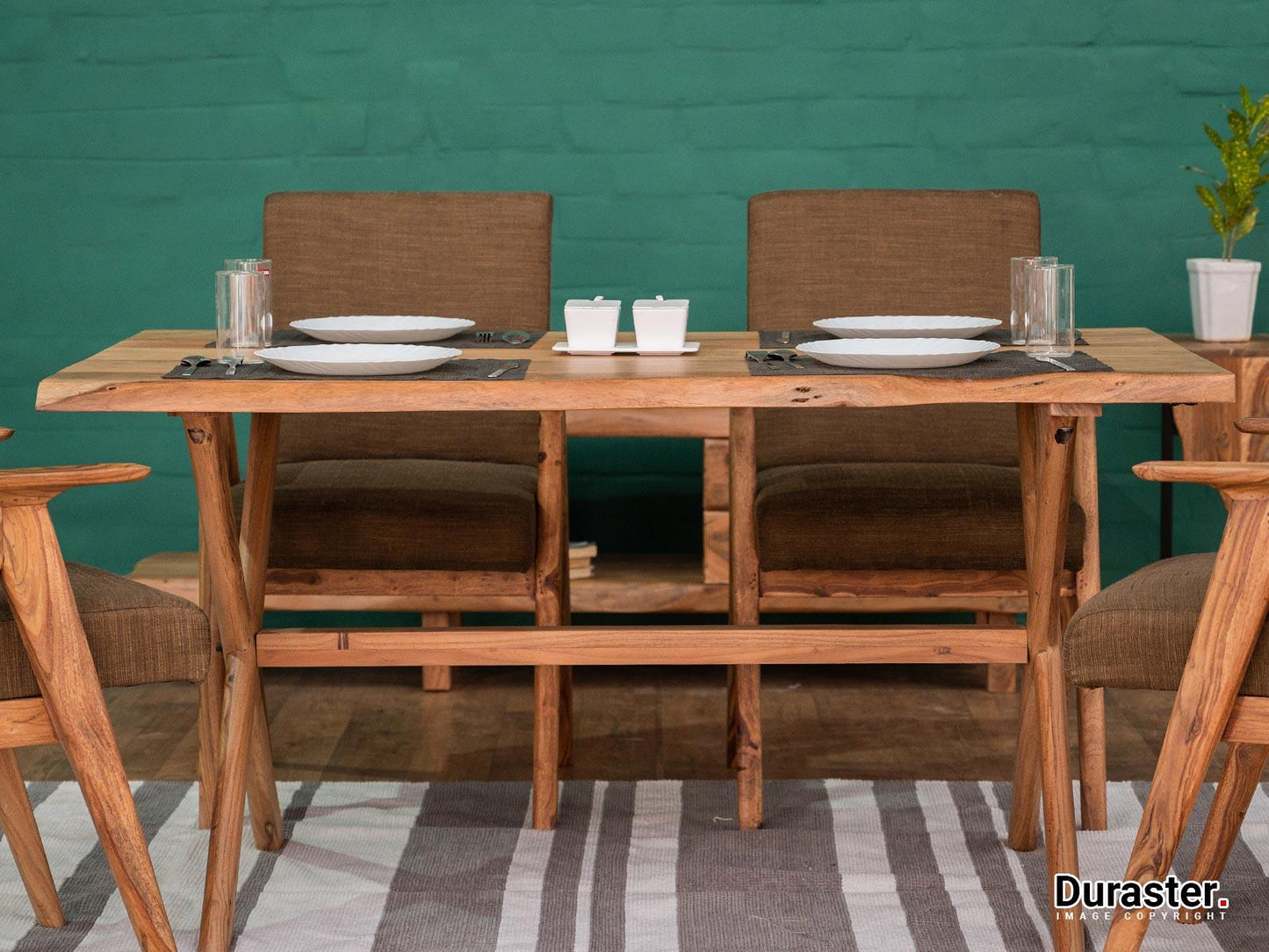 Dudi Furniture Hawkin Solid Wood Dining Table Set
