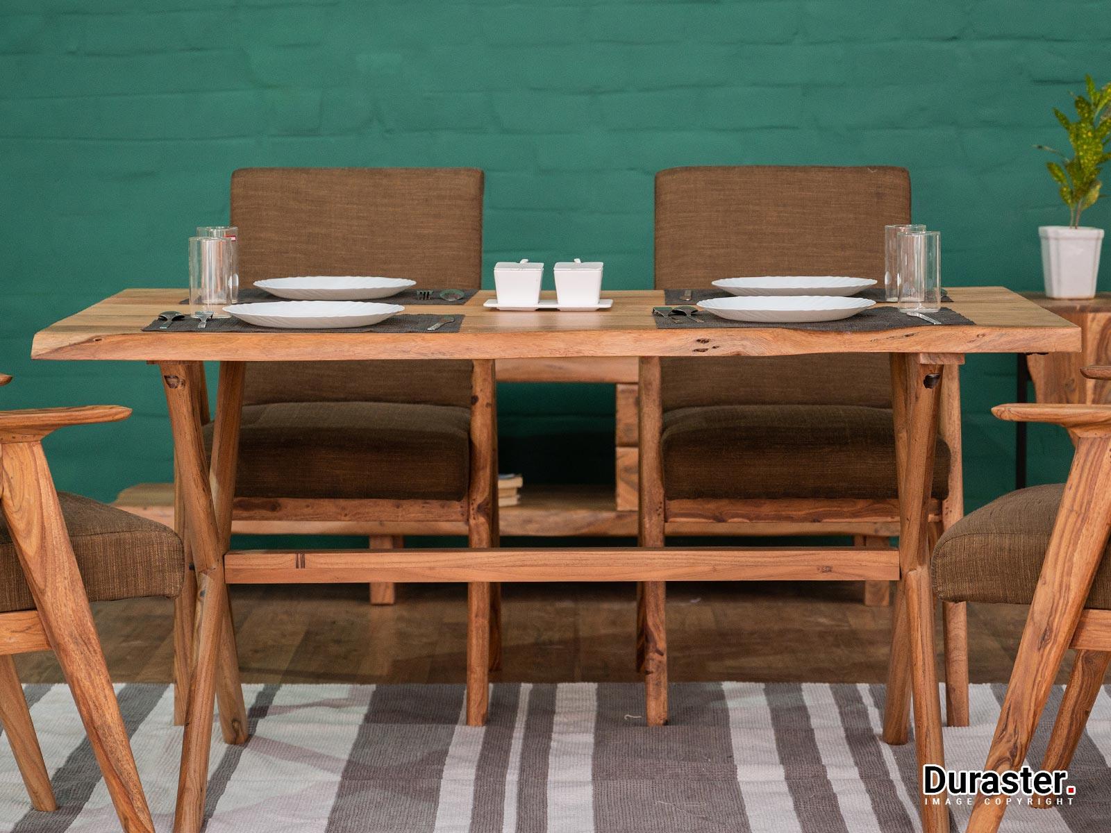 Dudi Furniture Hawkin Solid Wood Dining Table Set