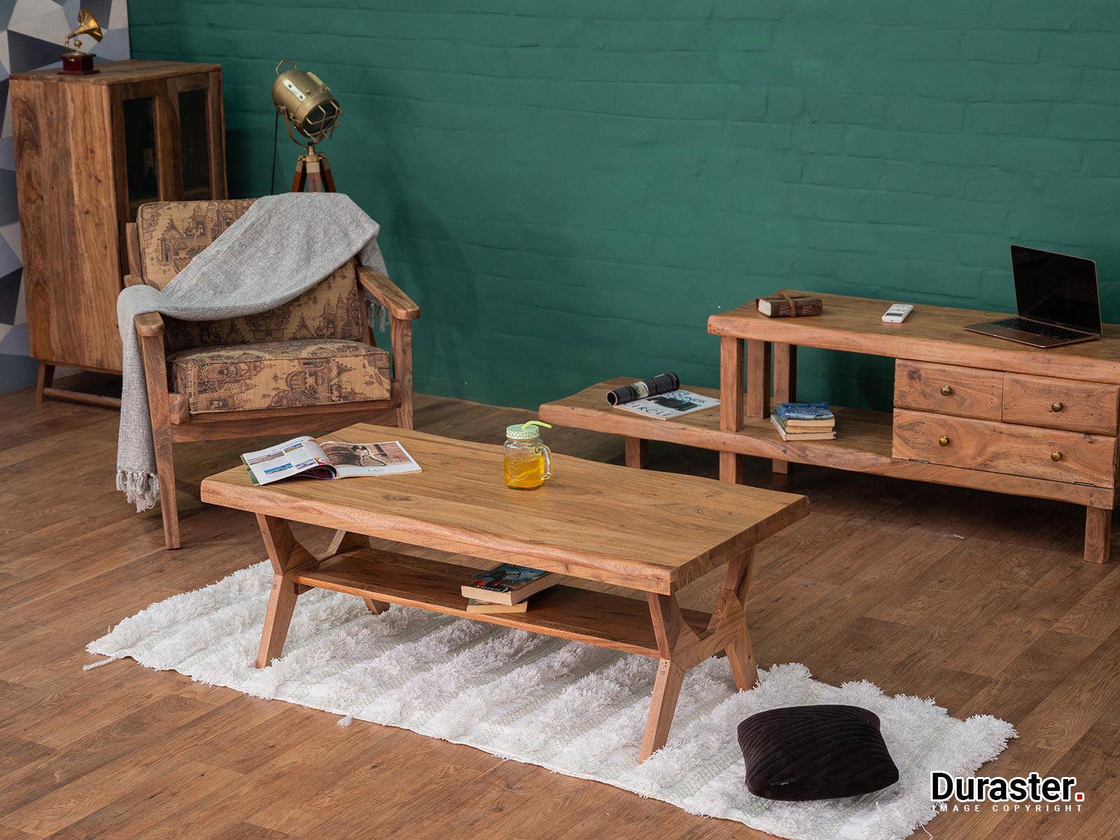 Dudi Furniture Hawkin Solid Wood Coffee Table