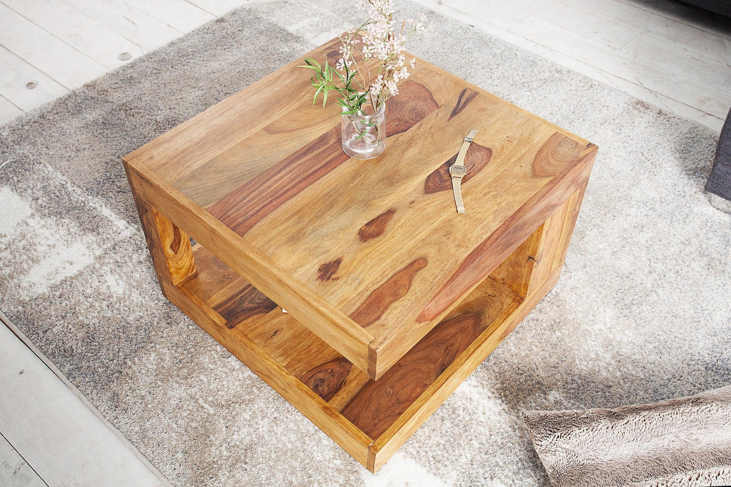 Dudi Furniture Torpedo Sheesham Wood Coffee Table