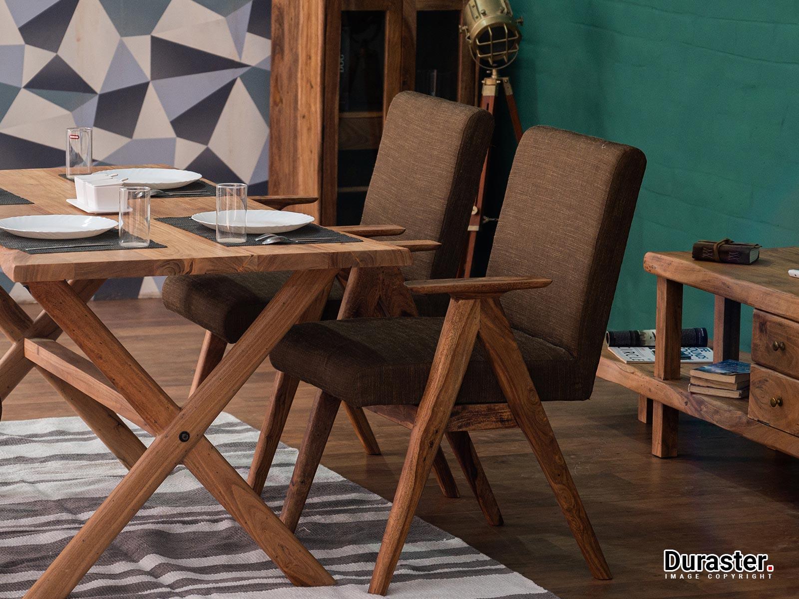 Dudi Furniture Hawkin Solid Wood Dining Table 4 Seater