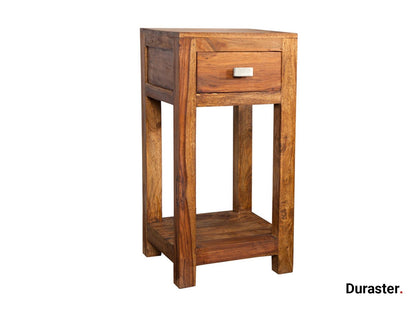 Dudi Furniture Rio Sheesham Wood Bedside Table with Drawer