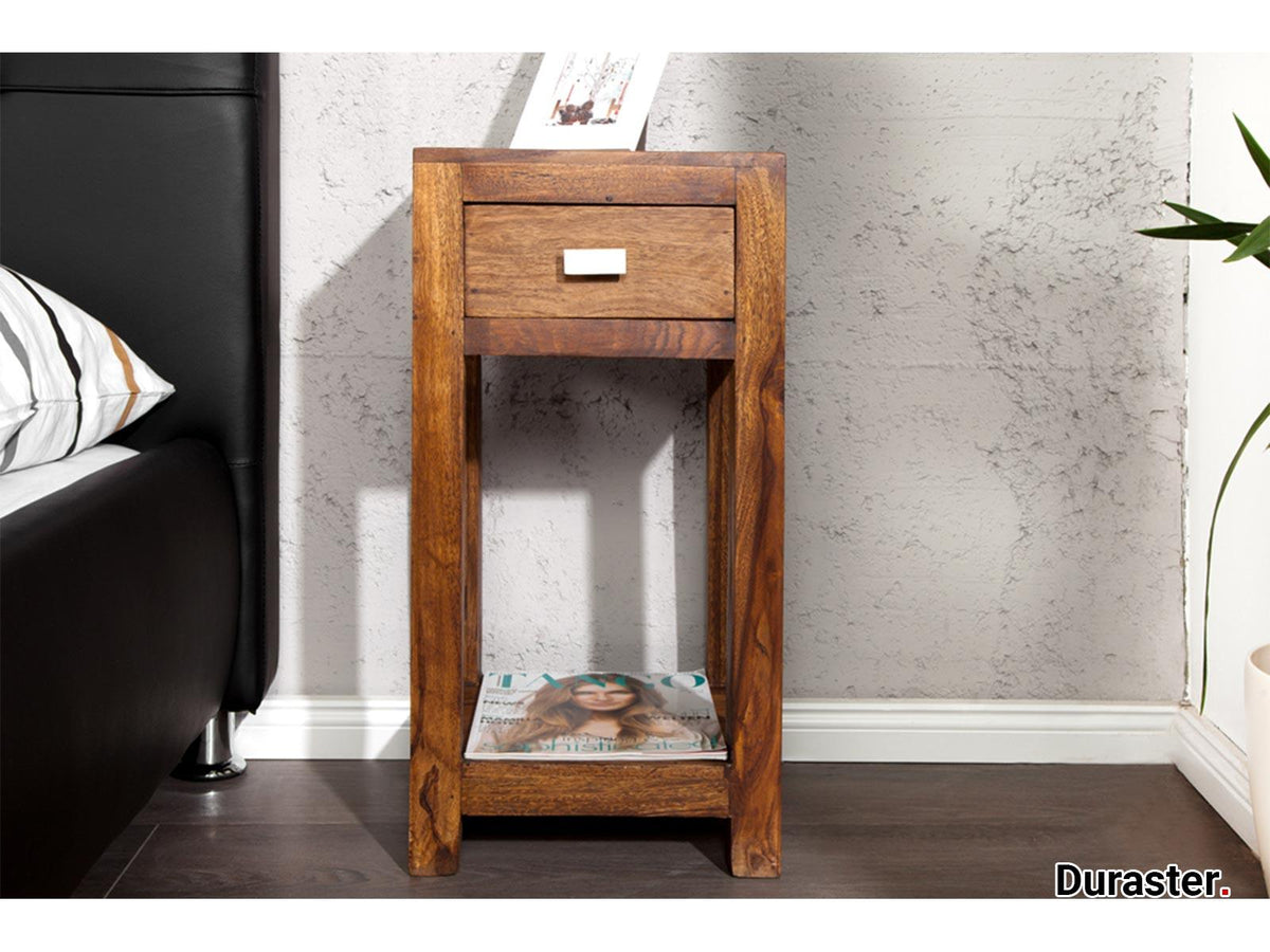 Dudi Furniture Rio Sheesham Wood Bedside Table with Drawer