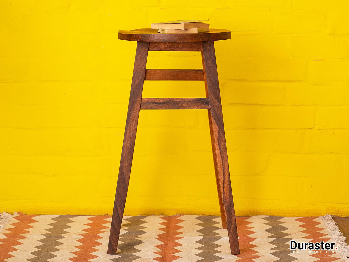 Dudi Furniture Vismit Modern Sheesham wood Bar Stool