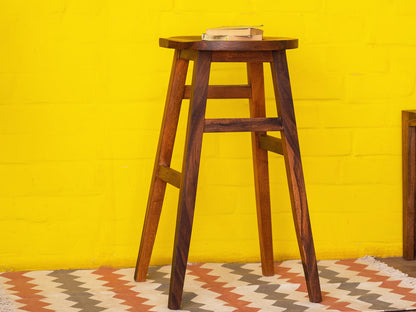 Dudi Furniture Vismit Modern Sheesham wood Bar Stool