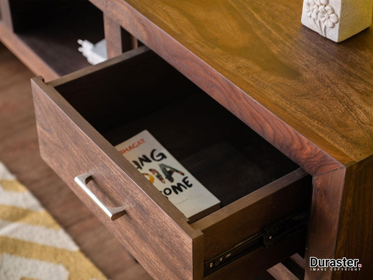 Dudi Furniture Gangaur Modern Solid Wood TV Unit