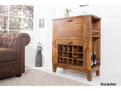 Dudi Furniture Torpedo Sheesham Wood Bar Cabinet