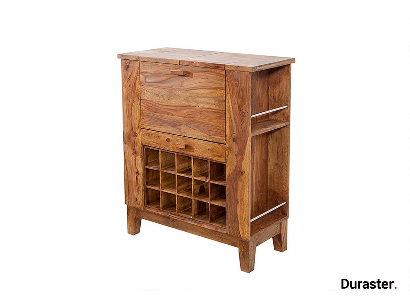 Dudi Furniture Torpedo Sheesham Wood Bar Cabinet