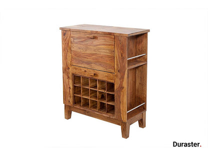 Dudi Furniture Torpedo Sheesham Wood Bar Cabinet