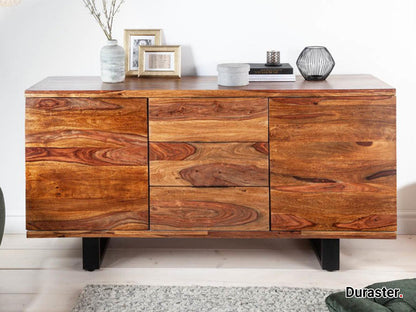 Dudi Furniture Torpedo Sheesham Wood Sideboard Cabinet