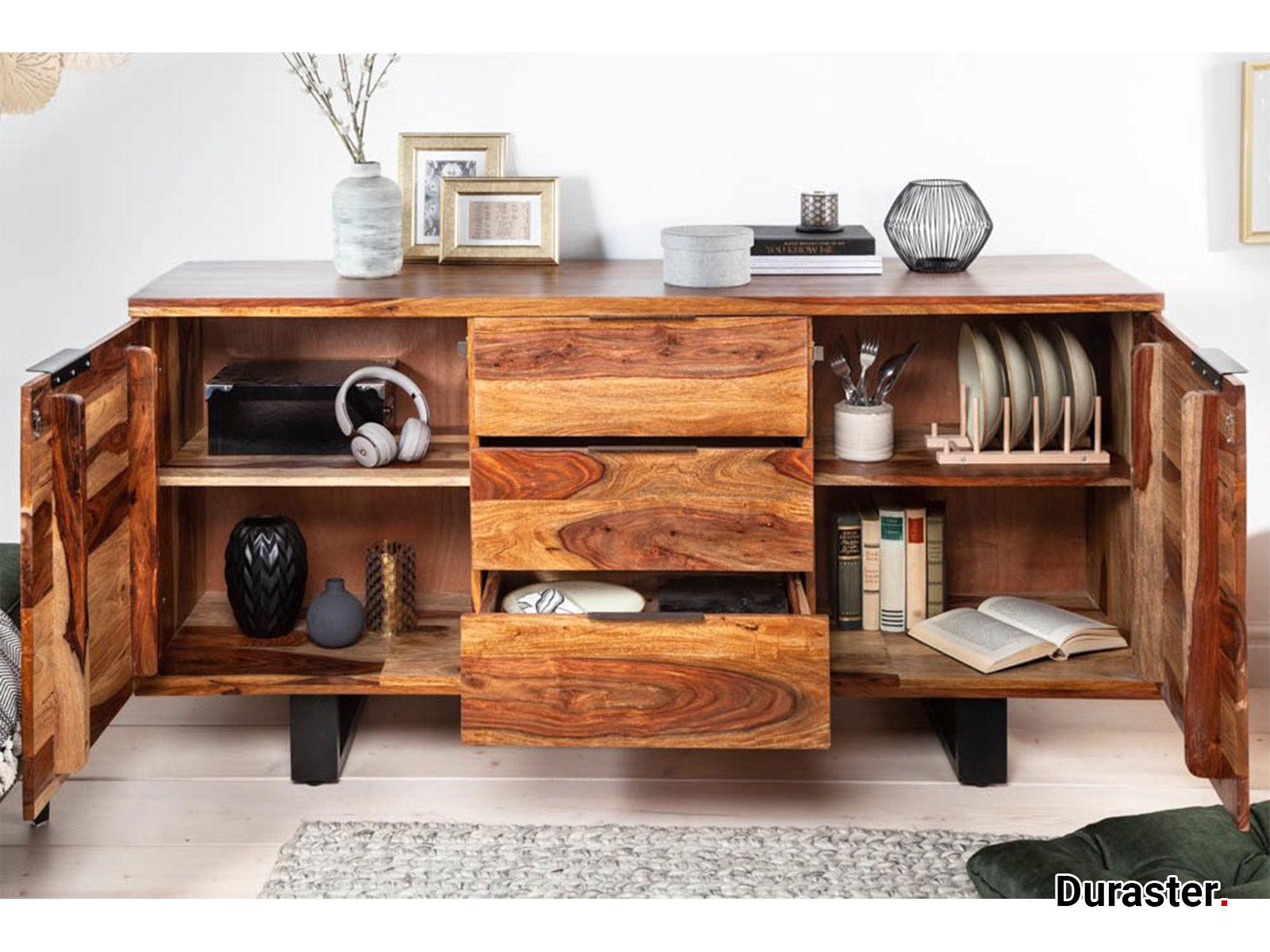 Dudi Furniture Torpedo Sheesham Wood Sideboard Cabinet