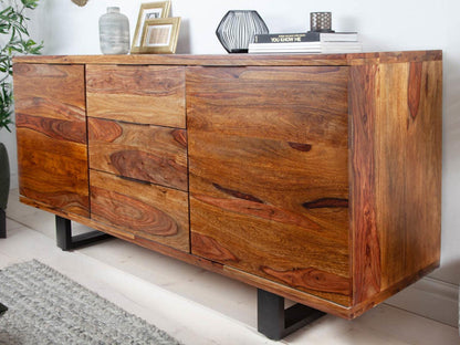 Dudi Furniture Torpedo Sheesham Wood Sideboard Cabinet