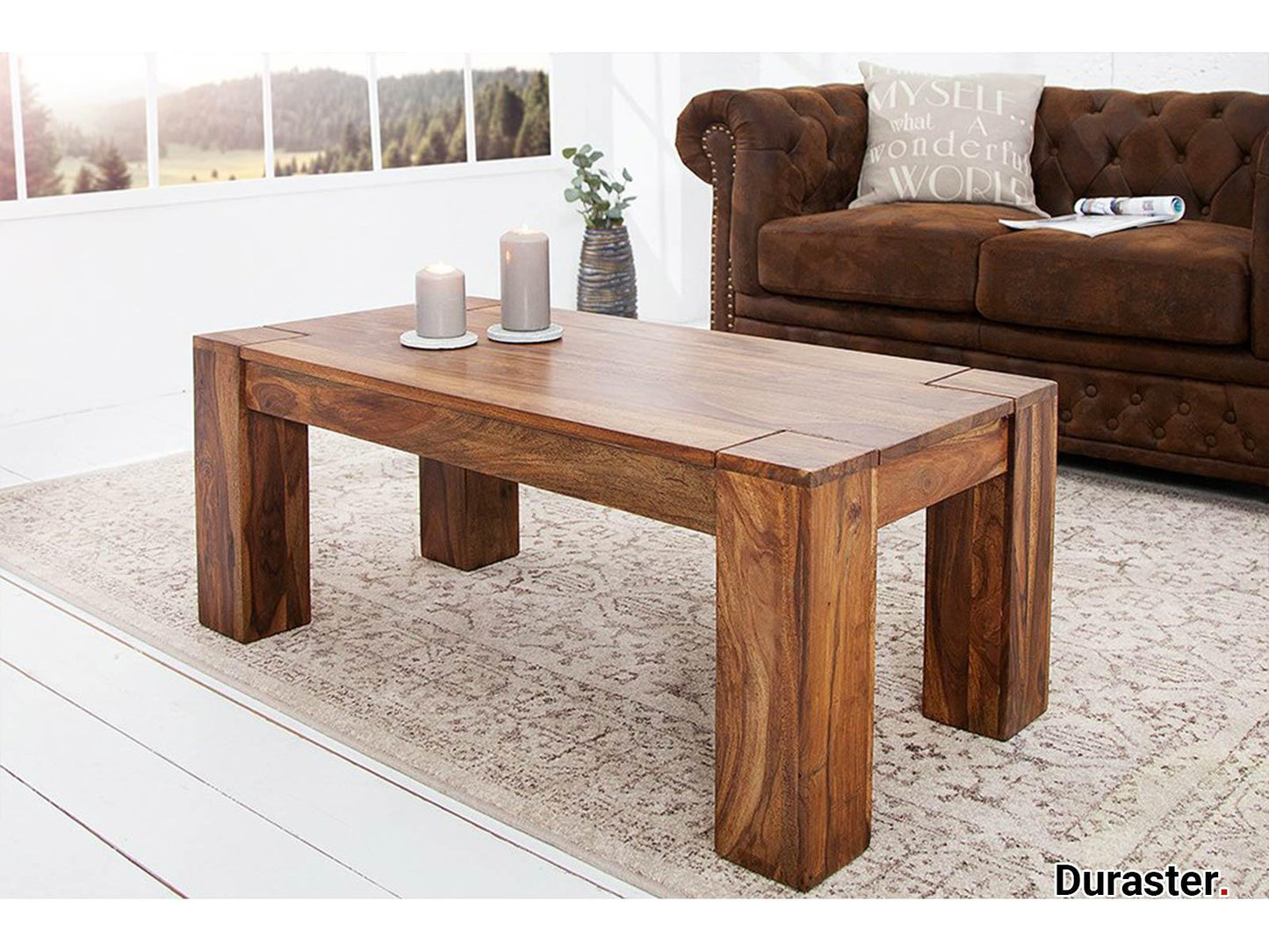 Dudi Furniture Torpedo Sheesham Wood Coffee Center Table