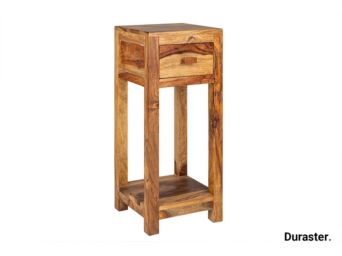 Dudi Furniture Torpedo Sheesham Wood Bedside Table