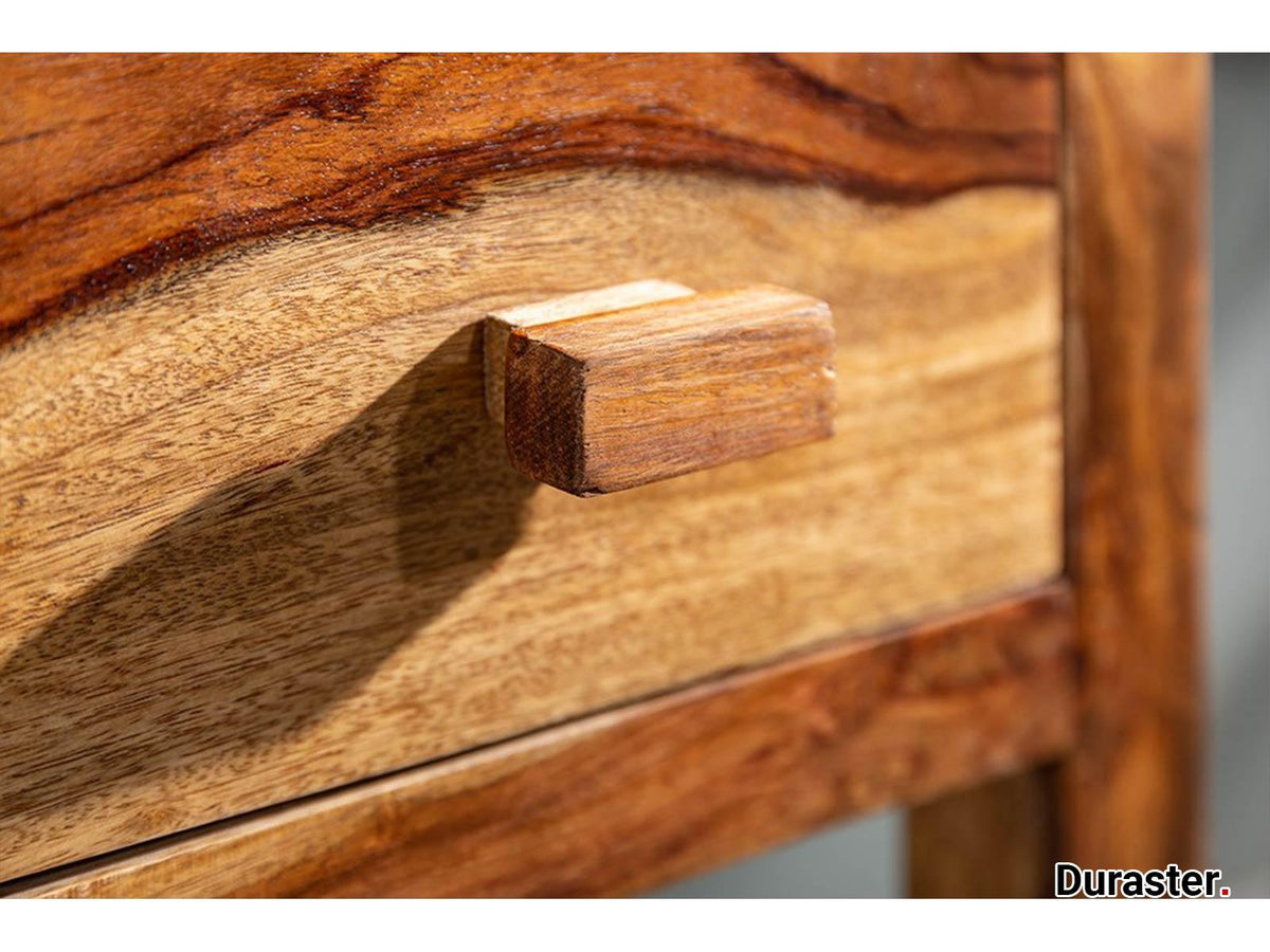 Dudi Furniture Torpedo Sheesham Wood Bedside Table