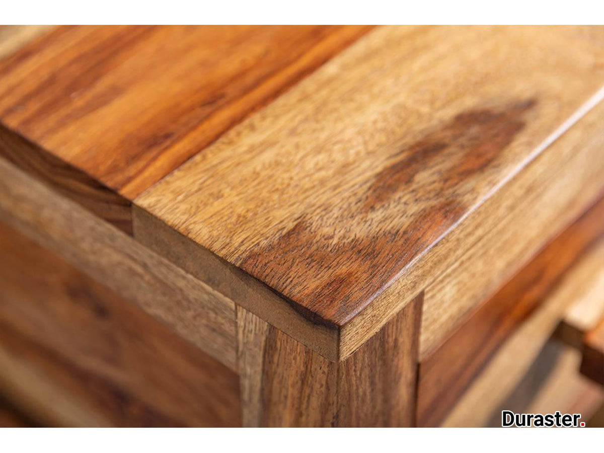 Dudi Furniture Torpedo Sheesham Wood Bedside Table