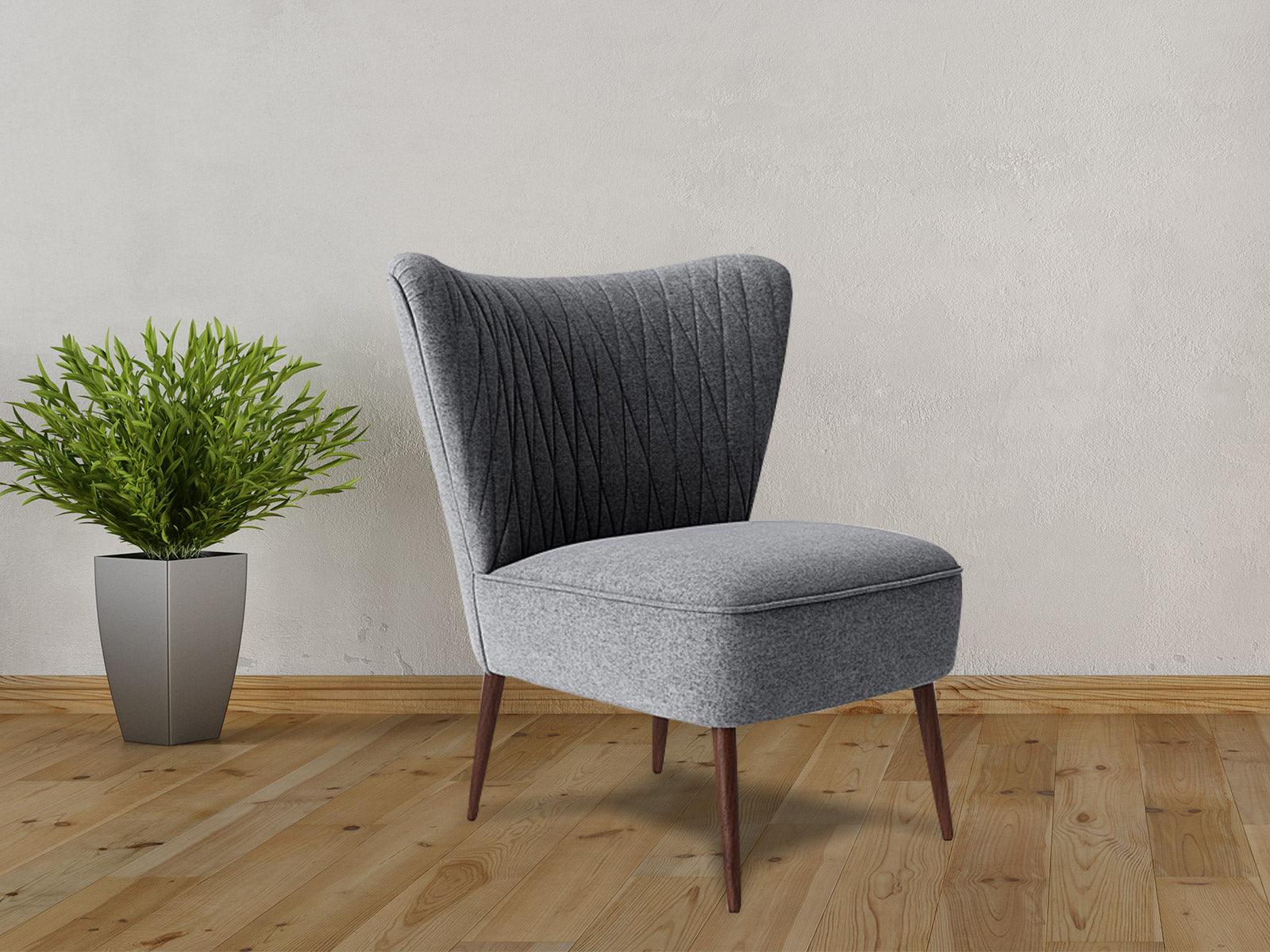 Dudi Furniture Elemantary Solid Wood Fabric Upholstered Chair