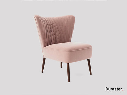 Dudi Furniture Elemantary Solid Wood Fabric Upholstered Chair