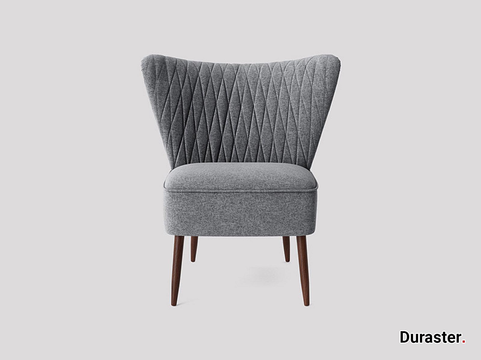 Dudi Furniture Elemantary Solid Wood Fabric Upholstered Chair