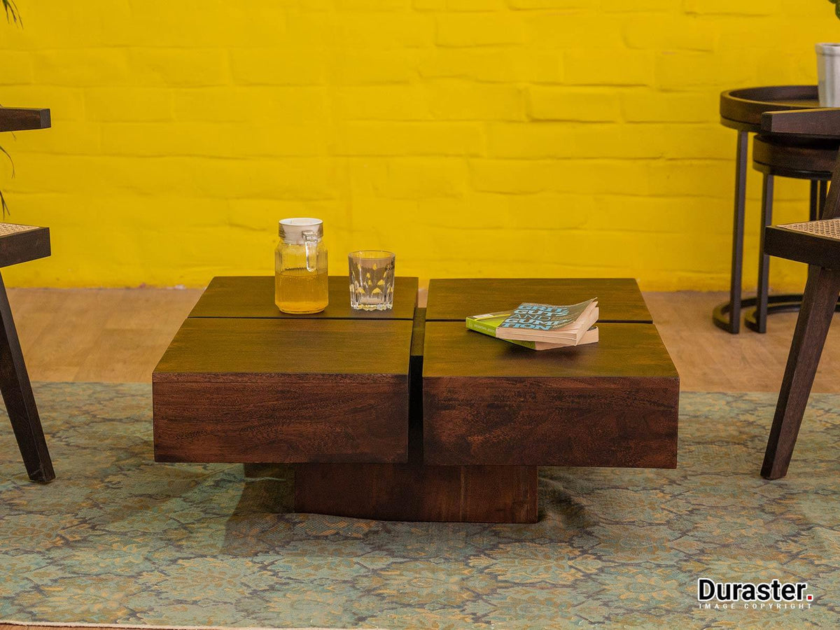 Dudi Furniture Tuscany Acacia Wood Square Coffee Table