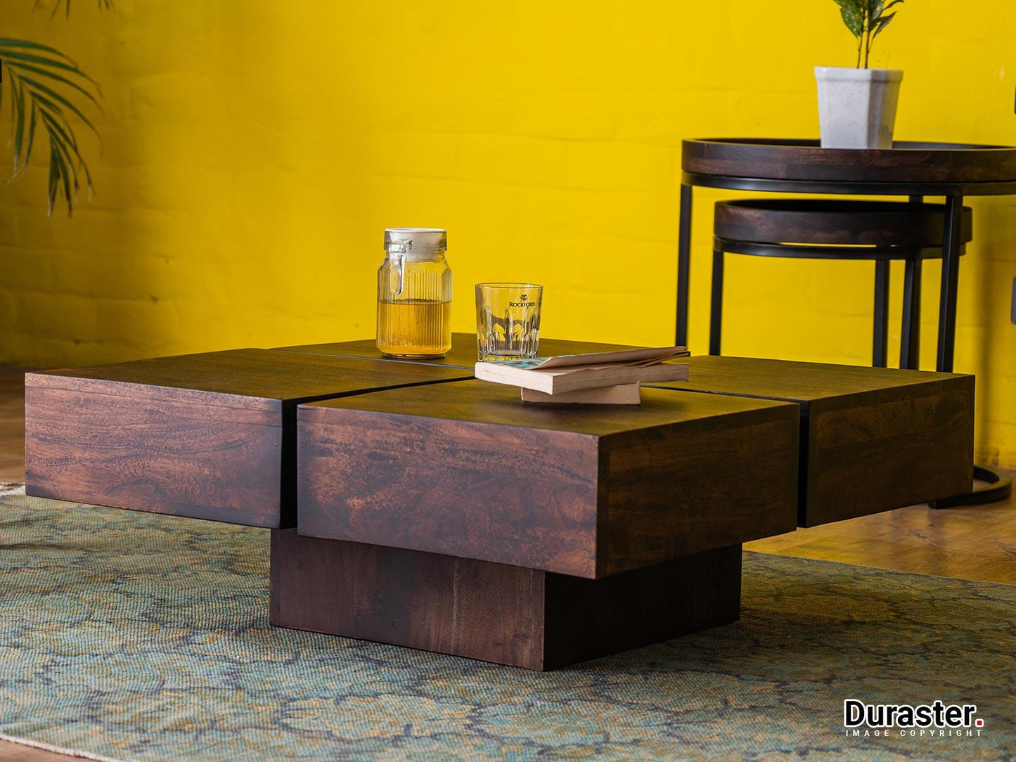 Dudi Furniture Tuscany Acacia Wood Square Coffee Table