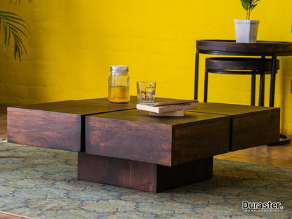 Dudi Furniture Tuscany Acacia Wood Square Coffee Table