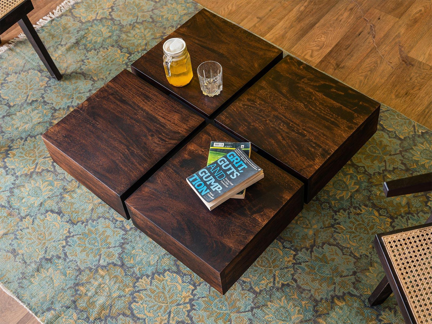 Dudi Furniture Tuscany Acacia Wood Square Coffee Table