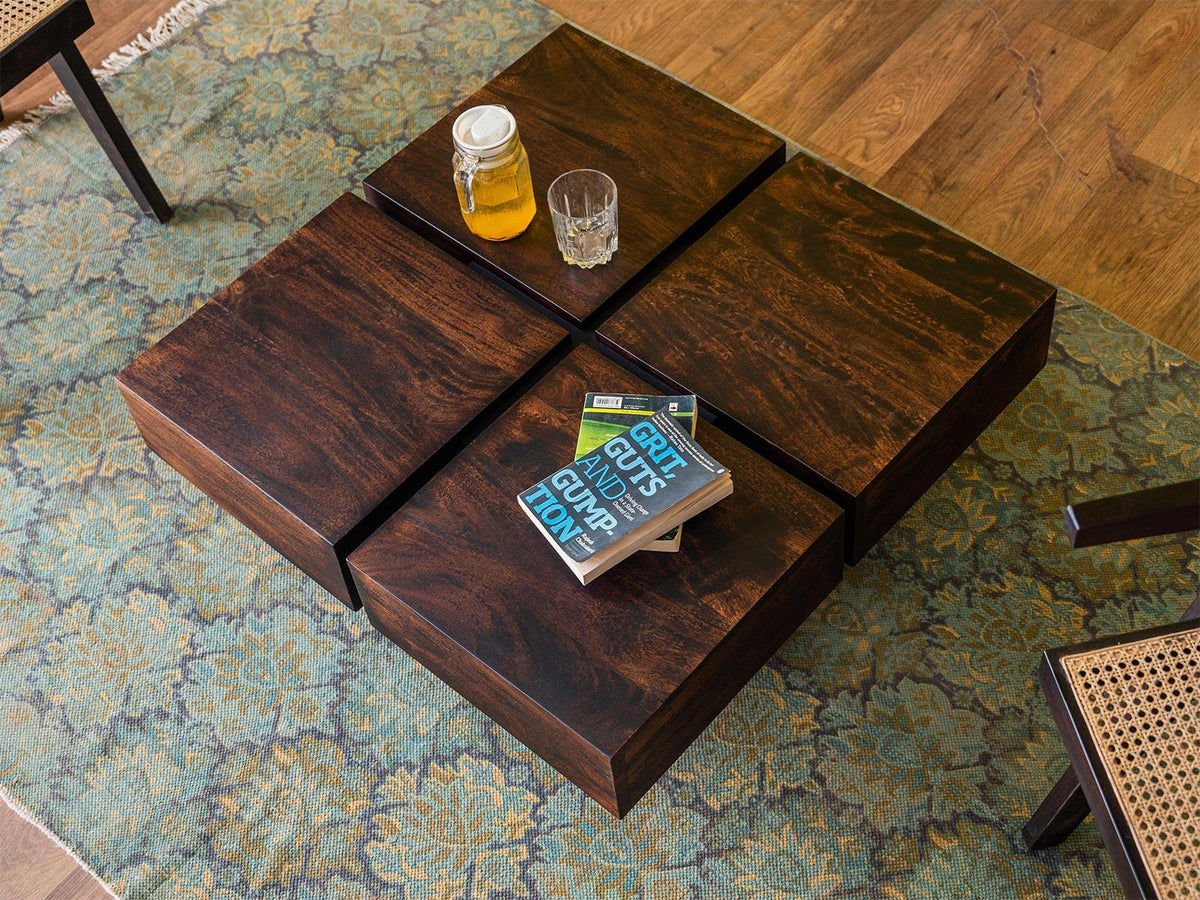 Dudi Furniture Tuscany Acacia Wood Square Coffee Table