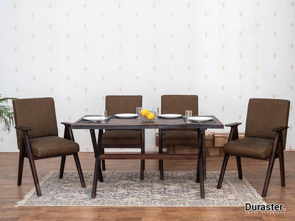 Dudi Furniture Tuscany Acacia Wood 6 Seater Dining Table Set