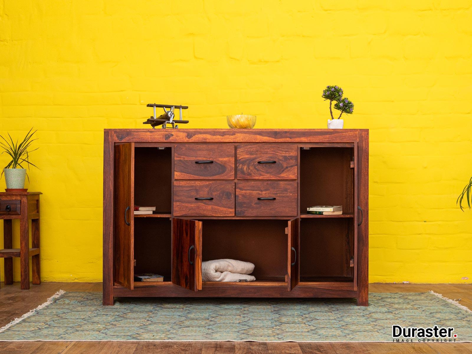Dudi Furniture Ummed Solid Sheesham wood Sideboard Cabinet