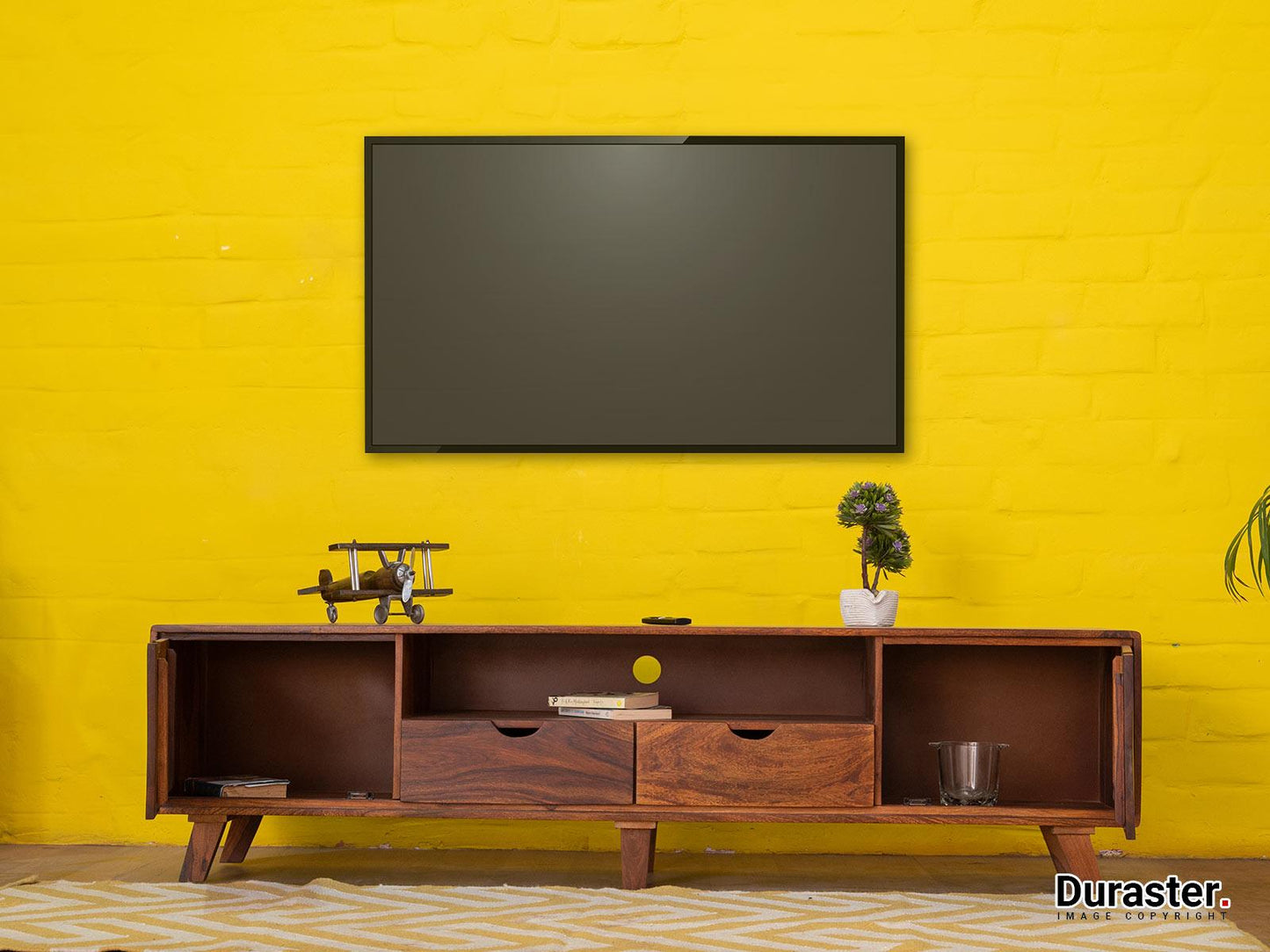 Dudi Furniture Ummed Modern Sheesham Wood TV Unit