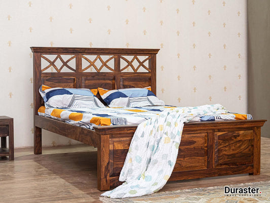 Dudi Furniture Ummed Solid Sheesham wood Elegant King Size Bed