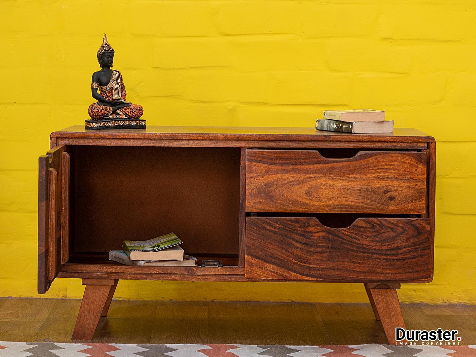 Dudi Furniture Ummed Modern Sheesham Wood TV Unit Cabinet