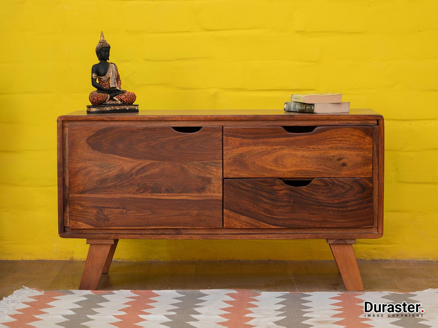 Dudi Furniture Ummed Modern Sheesham Wood TV Unit Cabinet