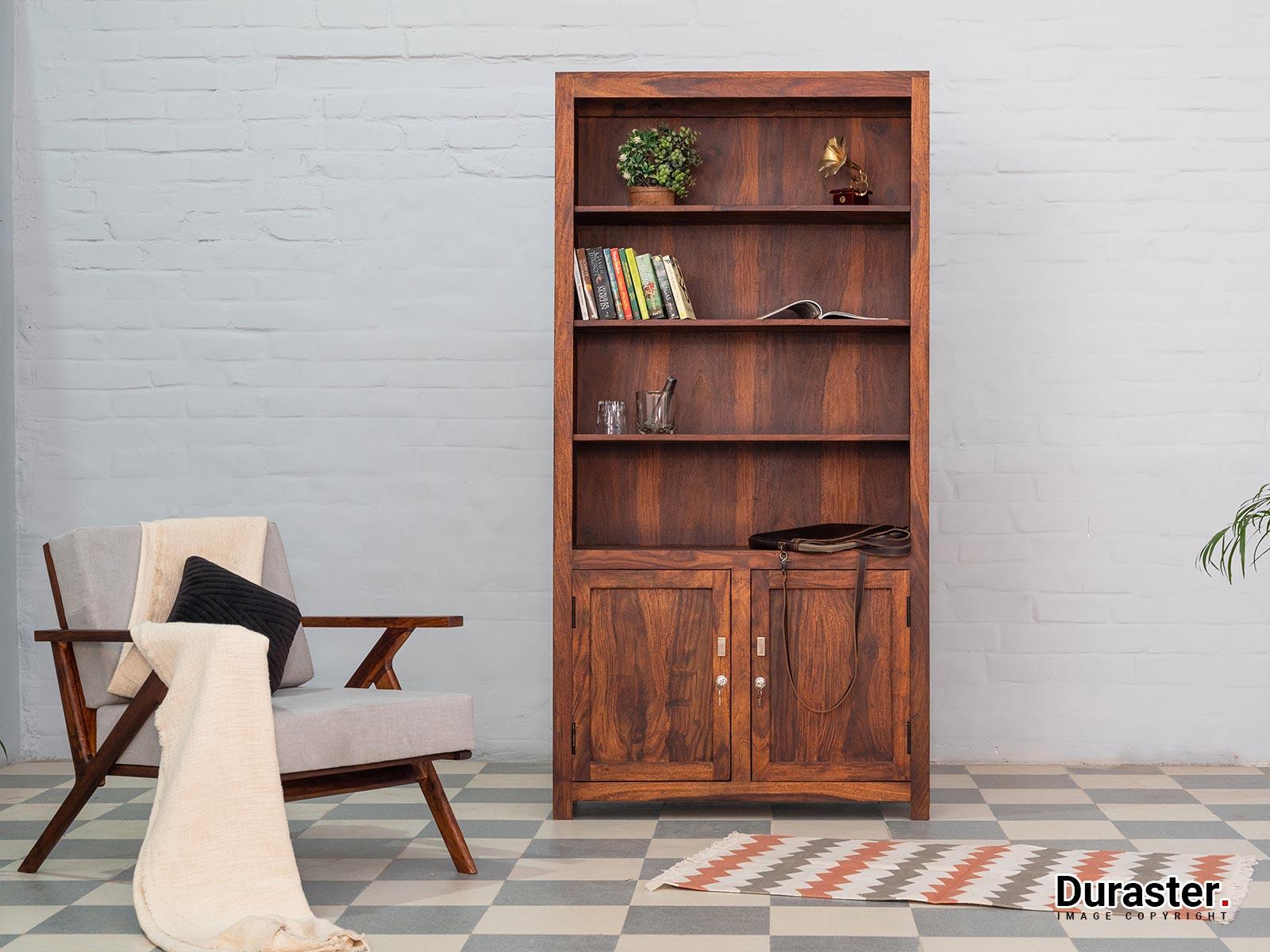 Dudi Furniture Ummed Large Sheesham wood Book Shelf