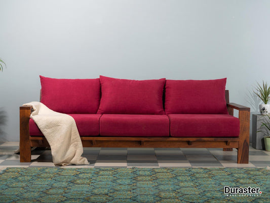 Dudi Furniture Ummed Solid Sheesham wood 3 Seater Sofa