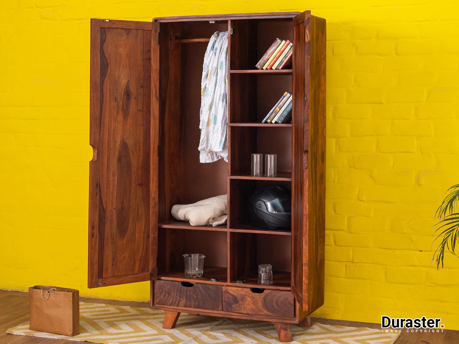 Dudi Furniture Ummed Modern Sheesham Wood Cupboard Cabinet