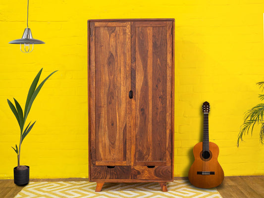 Dudi Furniture Ummed Modern Sheesham Wood Cupboard Cabinet