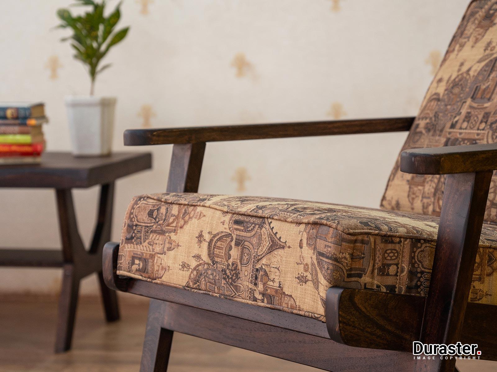 Dudi Furniture Gangaur Modern Solid Wood Armchair